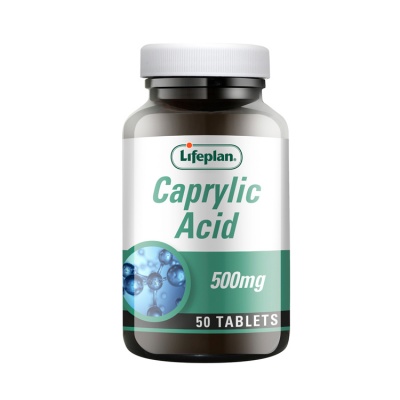 Lifeplan Caprylic Acid 500mg 50 tabs